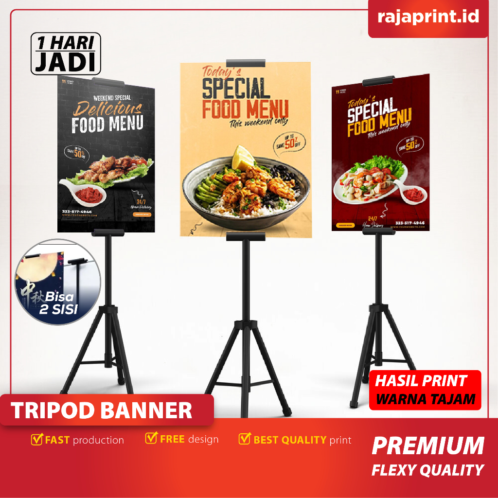 Cetak Tripod Banner Print Tripod Banner Foam Board