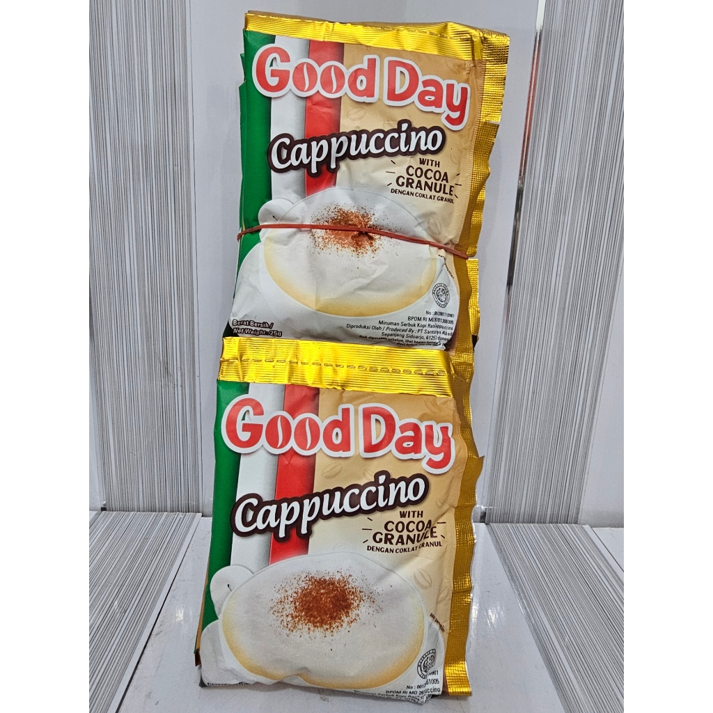 

Good Day Cappuccino Renceng isi 10 Sachet x 25g