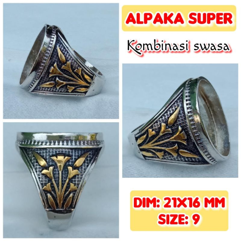 emban batu akik dan permata alpaka super kombinasi swasa.28