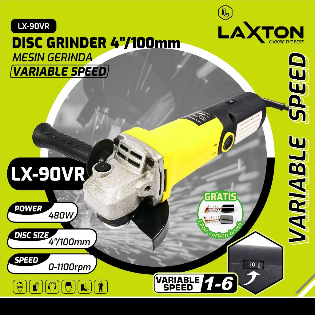 Laxton LX-90VR Gerinda 4" Disc grinder 4 inch/100mm
