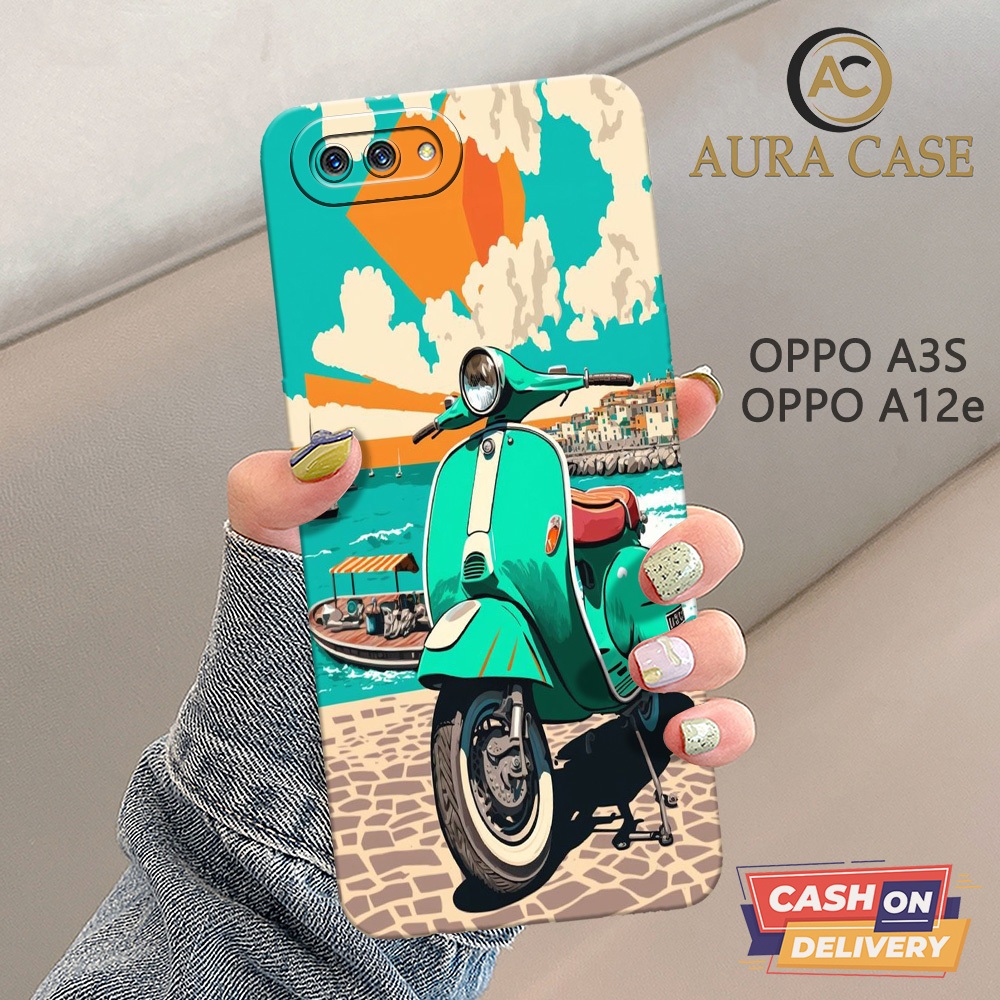 AURA CASE - Softcase OPPO A3S / OPPO A12E - VESPA Case - Case OPPO A3S / OPPO A12E - Casing Hp OPPO 