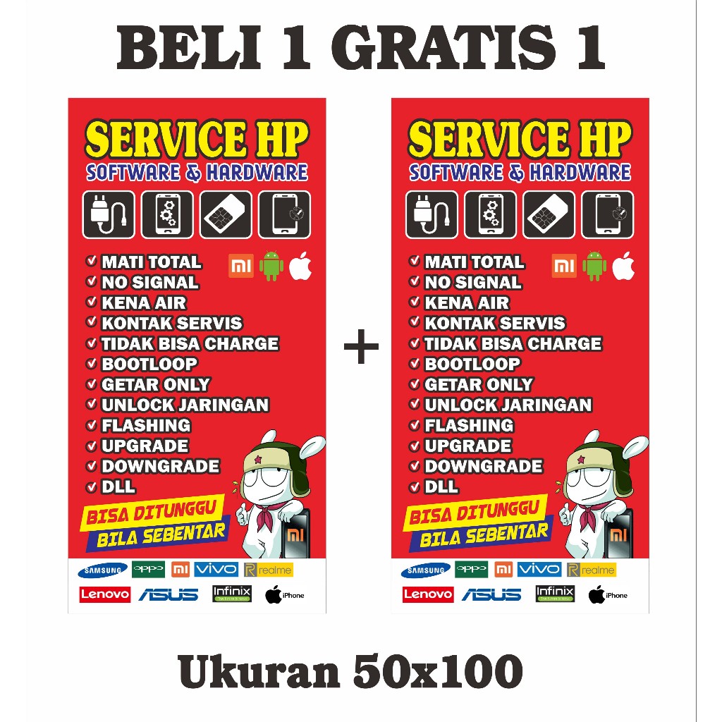 Banner/Spanduk Service HP/Servis HP_Custom Desain
