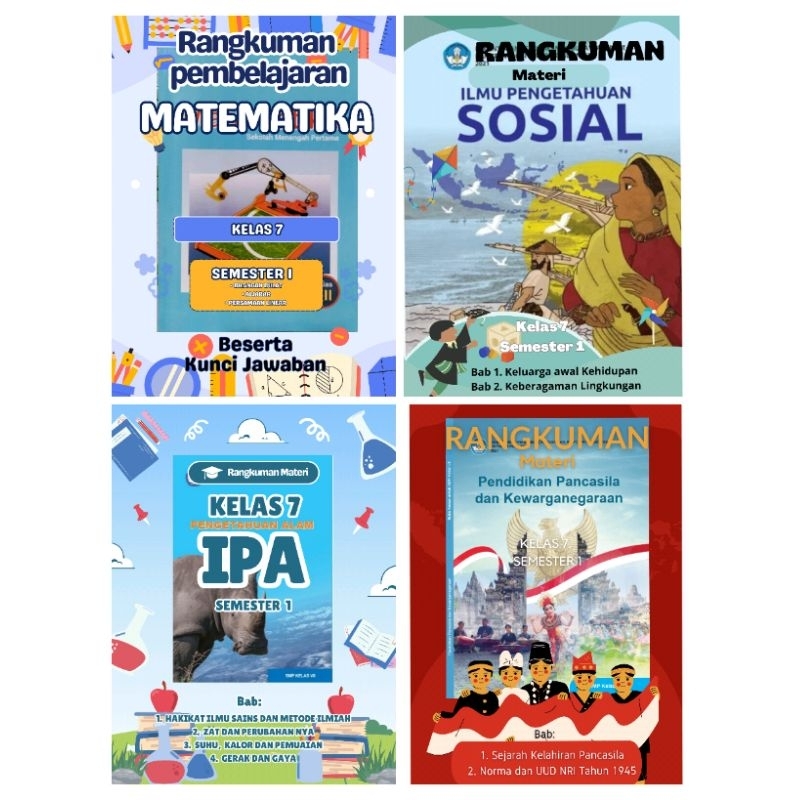 Rangkuman materi kelas 7 semester 1 Kurikulum Merdeka (Fotocopy)