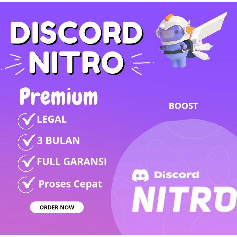 Discord Nitro Boost 3 Bulan FULL GARANSI - Proses Cepat