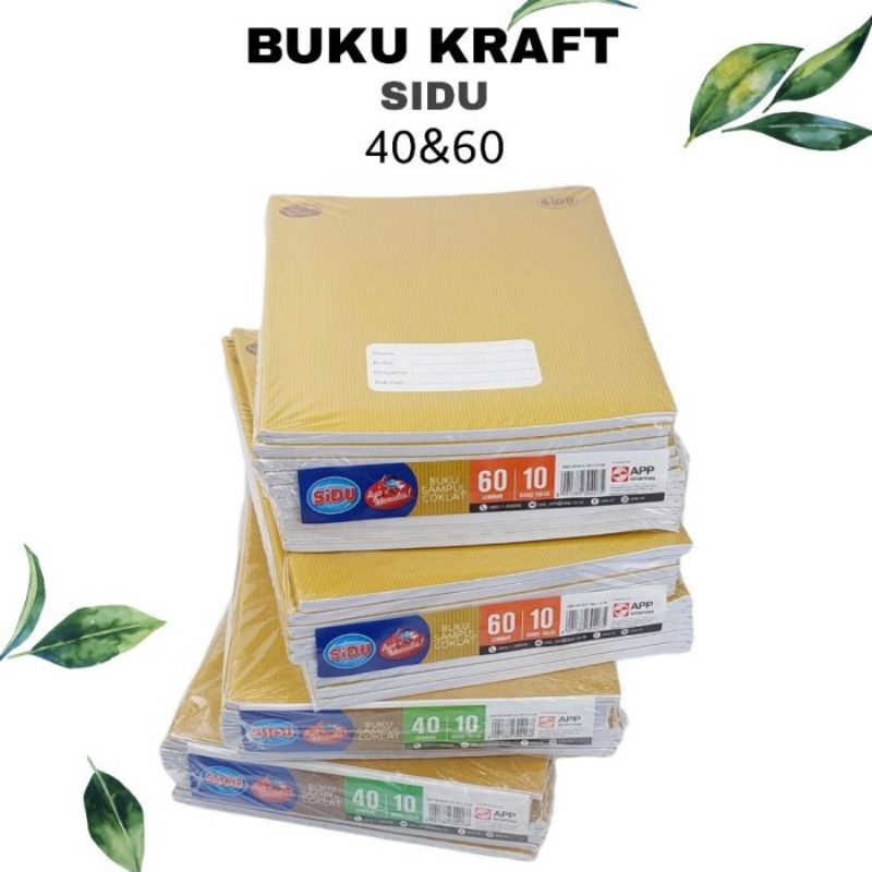 

Buku Sidu Kraft 40Lembar /60Lembar (1Pak isi 10 Buku)