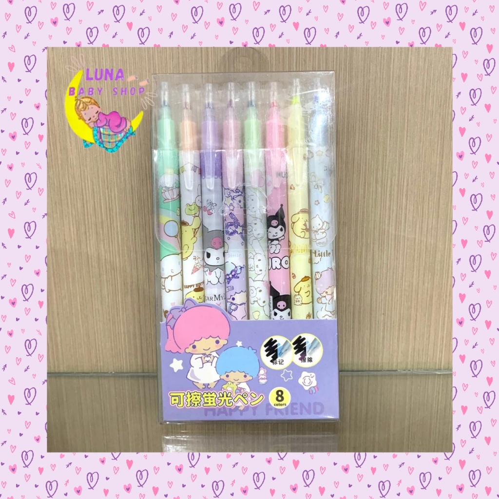 Sanrio Hightliter/Stabilo isi 8Pcs