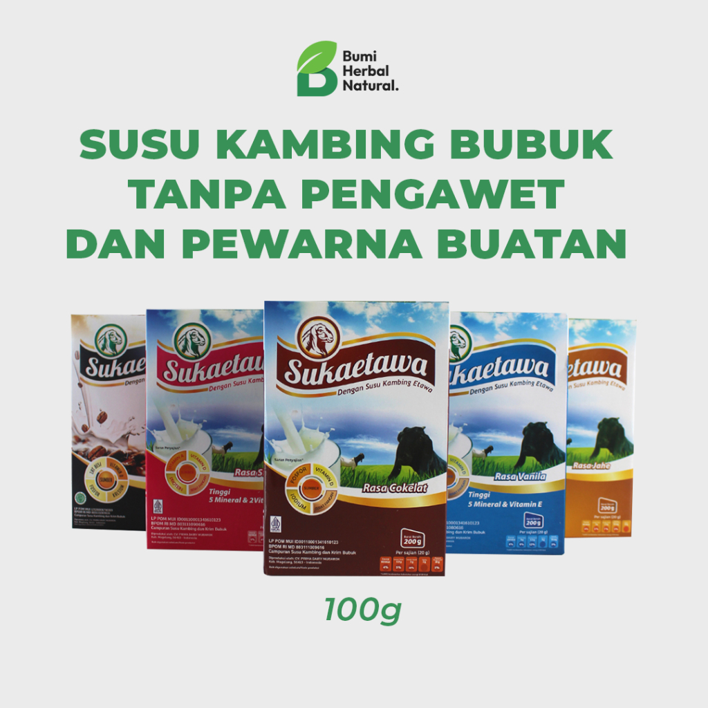 

SUKA ETAWA Susu KAMBING ekstra 200gr Alfa Herba Original