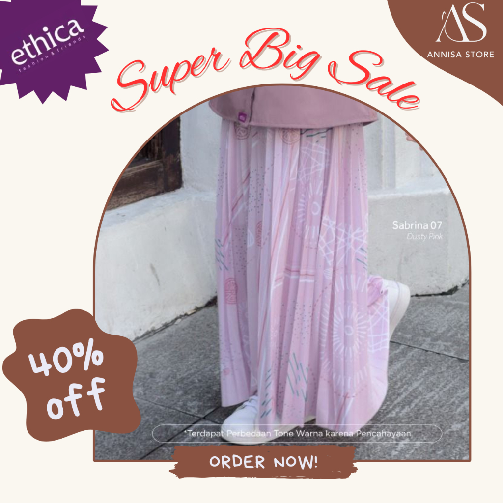 ROK WANITA ETHICA TERBARU SABRINA 07 DUSTY PINK / BAWAHAN ROK PANJANG ETHICA / ROK BAHAN KNITTING ST