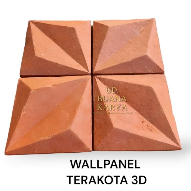 Bata Tempel Motif 3D , Bata Terakota, Wallpanel Terakota, Brick Wall Cladding Exposed, Bata Hias