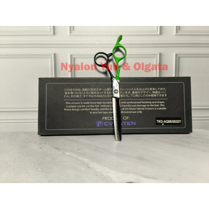 TakedaPro Gunting Sasak TKD-AQ08/6030T Rambut Penipis 6 Inch Ori Japan