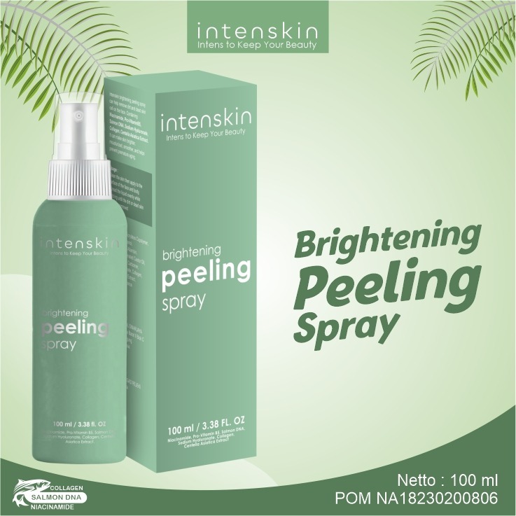 INTENSKIN PEELING SPRAY EXFOLIATOR SEL KULIT MATI SERUM PENCERAH WAJAH DAN BADAN BPOM
