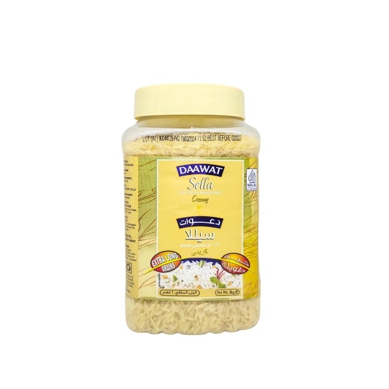 

Daawat Sella 1121 Creamy Basmati Toples 1 KG