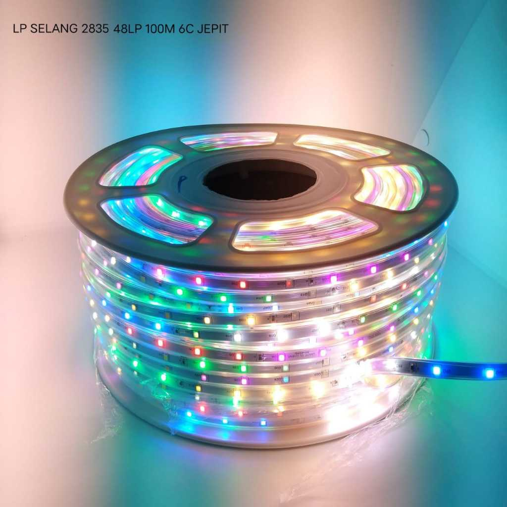 Lampu Selang Led Strip Rgb Smd 2835 Meteran/Paketan Raibow Kelap Kelip