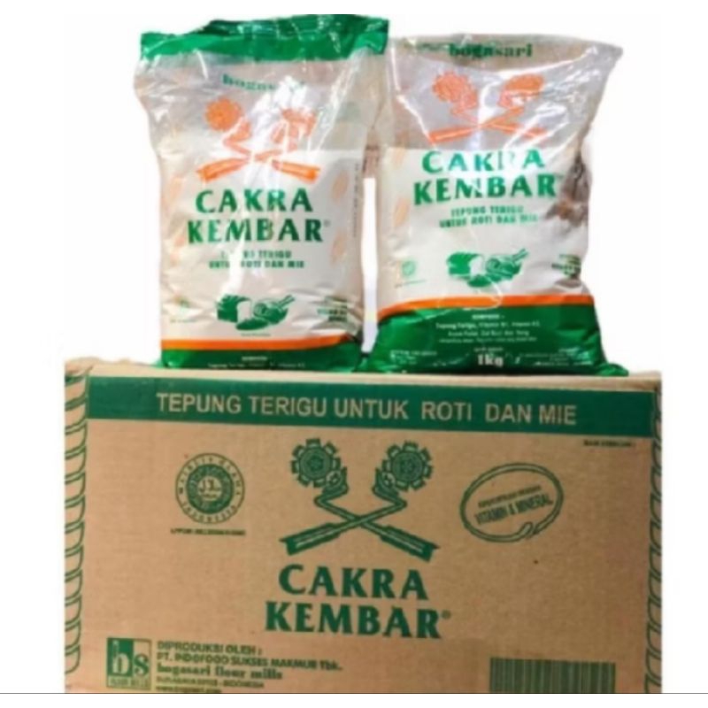 

TEPUNG TERIGU KEMASAN CAKRA 1kg 1Dus isi 12