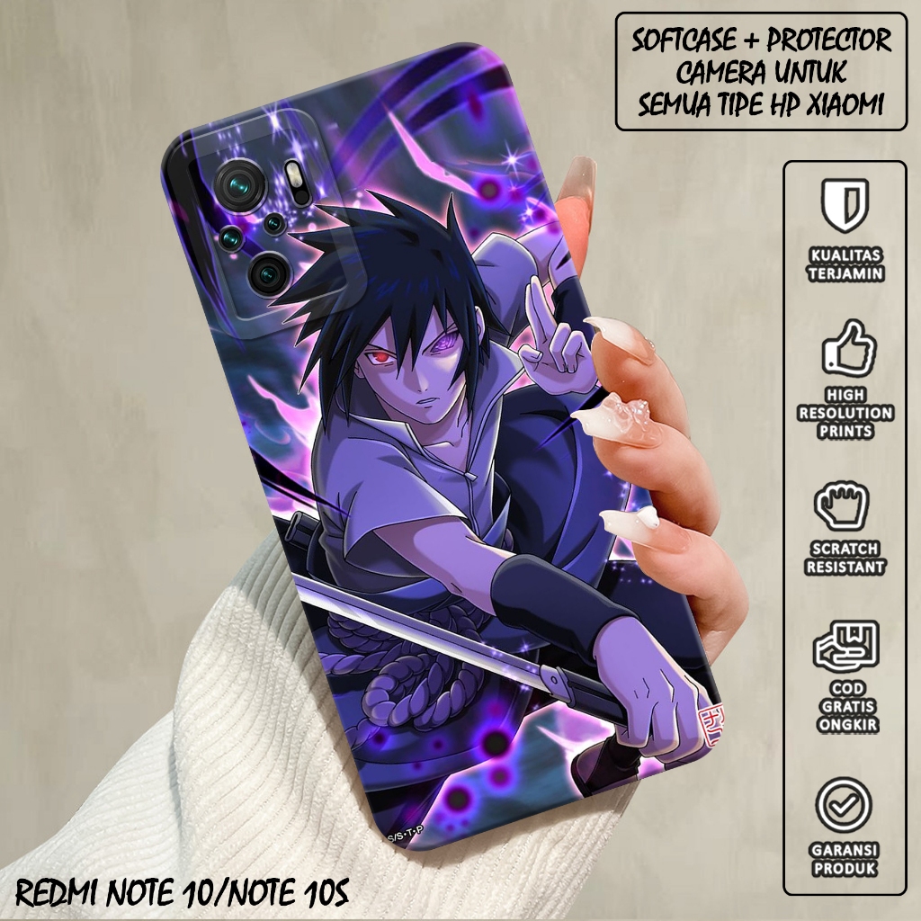 Softcase Xiaomi Redmi Note 10 Note 10S Poco M5S - Case Xiaomi Redmi Note 10 Motif (NARUTO) Case Kare