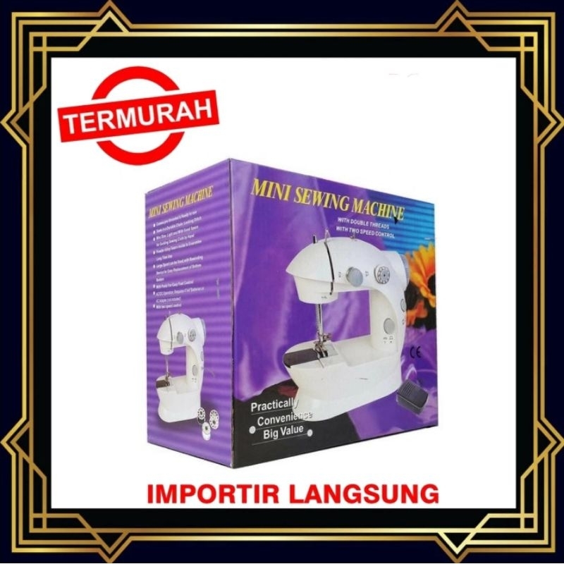 Mesin Jahit Mini Portable GT FHSM 202 Paket Lengkap Set