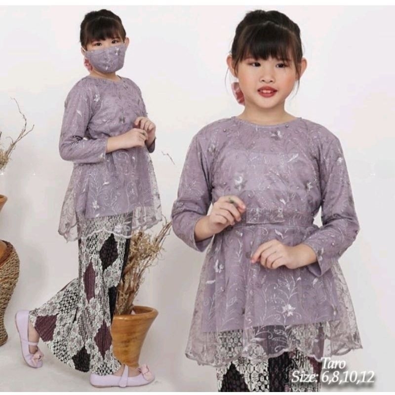 SET KEBAYA ANAK RNF PEREMPUAN TANGGUNG 5-12 TAHUN /Kebaya aurora pita anak/KEBAYA MODERN ANAK / KEBA