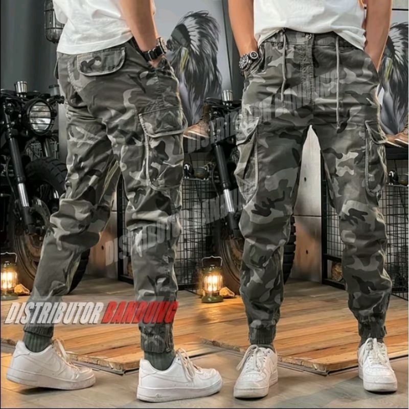 CELANA CARGO JOGGER CAMO I CELANA CARGO LORENG I CELANA PRIA WANITA