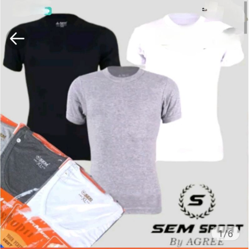1 PCS KAOS OBLONG ORANG DEWASA SEM 68 SPORT - KAOS DALAM PRIA -LEHER O NECK-KAOS DALAM PRIA