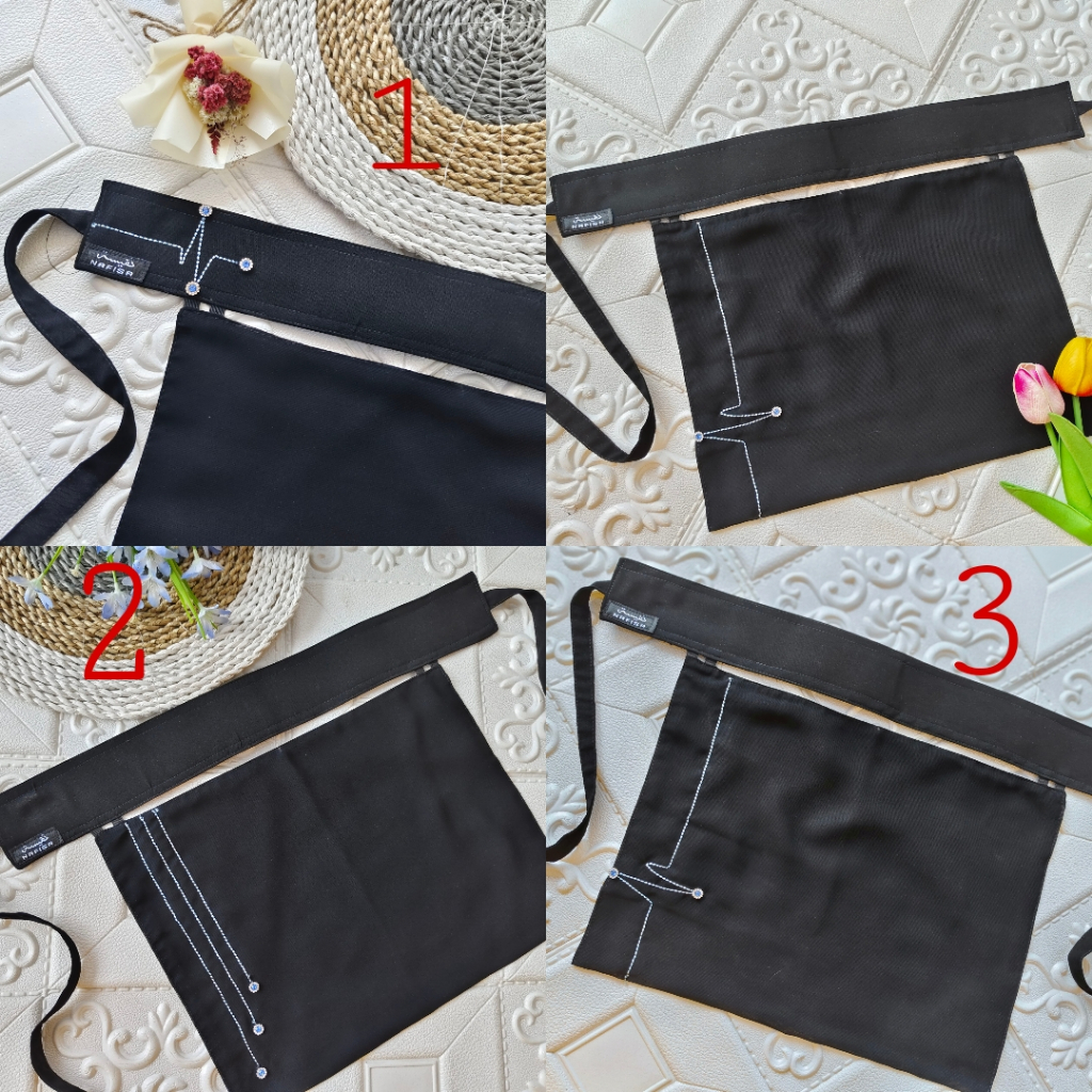 Cadar Bandana Pendek 25cm Motif Benang Timbul