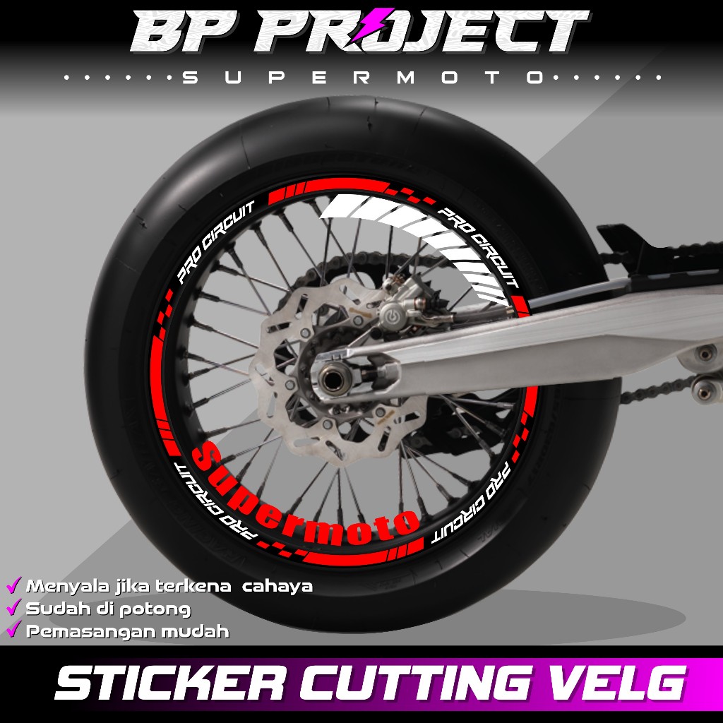 STICKER CUTTING VELG SUPERMOTO / LIST VARIASI STICKER VELG MOTOR KLX CRF DTRACKER
