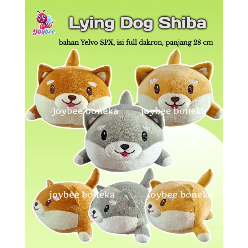 Joybee ☆ Boneka Lying Dog Shiba