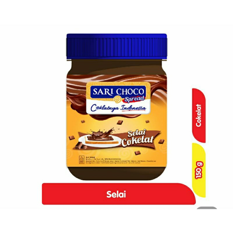 

Sari choco selai cokelat hazelnut crunchy 150 gr dan selai cokelat