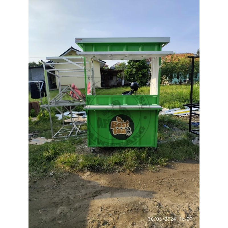 booth jualan gerobak jualan portable 120x60x200cm FREE ONGKIR JADETABEK