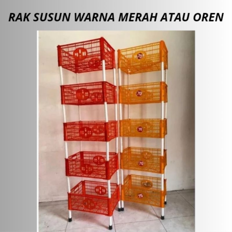 RAK SUSUN SERBAGUNA RAK WARUNG RAK KERANJANG BUAH SUSUN