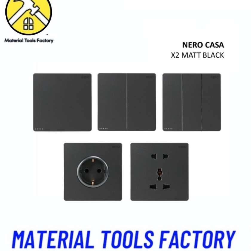 Langka NERO CASA X2 MATTE BLACK SAKLAR STOP FRAME  STOP NERO  SAKLAR NERO  INBOWDUS NERO