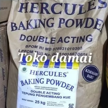 

1 zak hercules baking powder double acting 25kg (cargo) 100% original