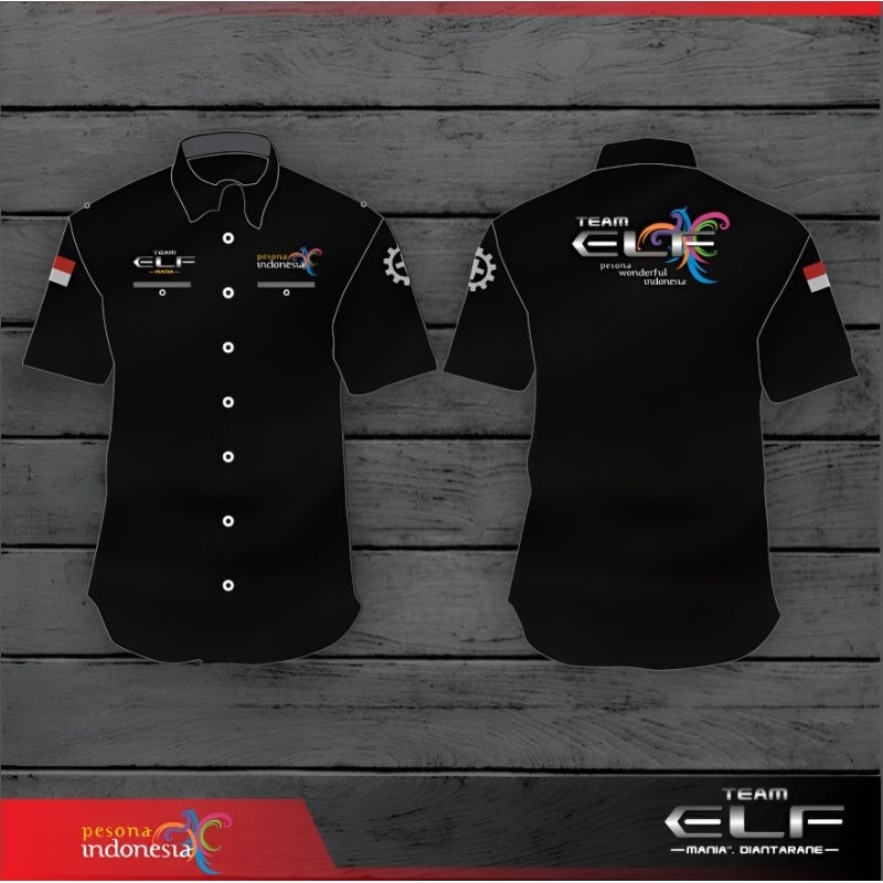 KEMEJA TEAM ELF || KEMEJA DRIVER ELF || KEMEJA ELF MANIA || KEMEJA ELF MANIA INDONESIA || HEM TEAM E