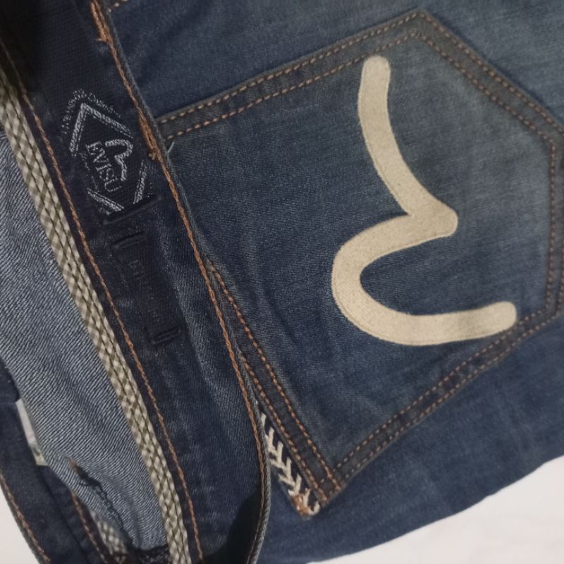 Evisu straight jeans fading