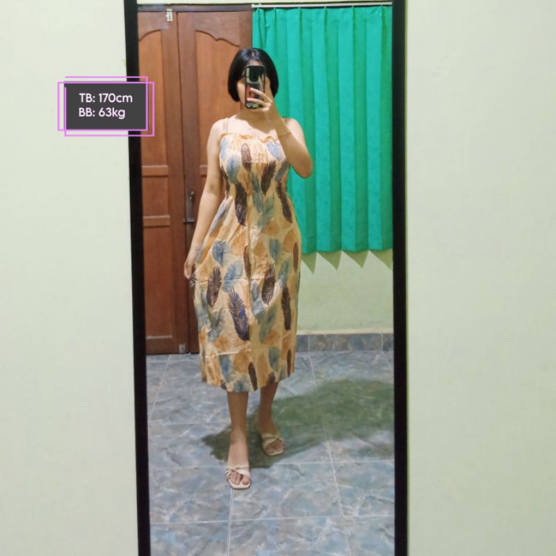 Dress Longdress Smoked Tali Kecil
