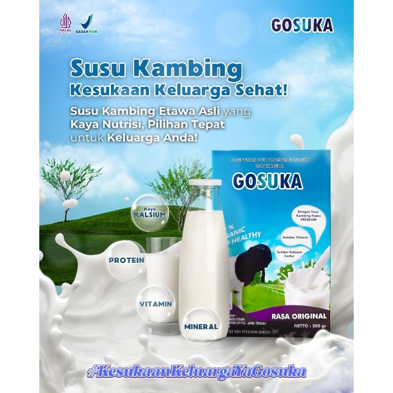 

Gosuka Susu kambing etawa ASLI Premium 200gr