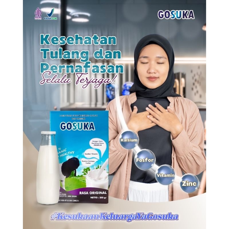 

GOSUKA Susu kambing bubuk etawa 200gr Premium Original/ susu kambing etawa 100% asli