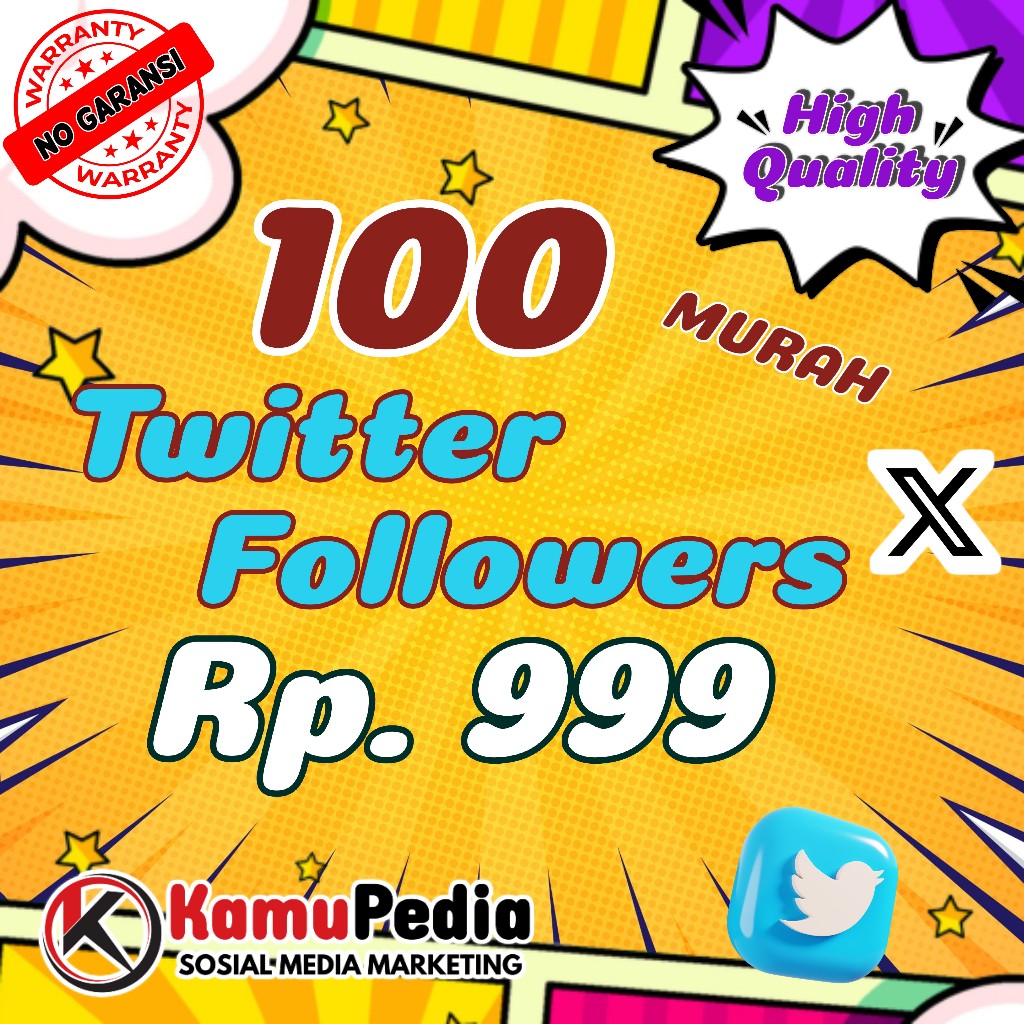 TERMURAH Jasa Tambah Followers Twitter MURAH HIGH Quality
