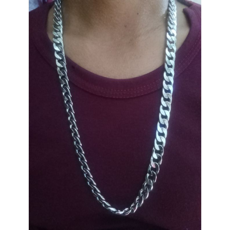 KALUNG RANTAI BAJA PUTIH JUMBO /KALUNG PRIA