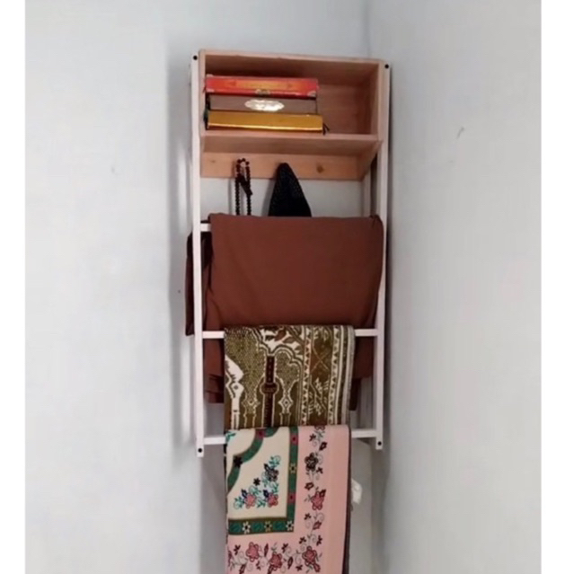 rak mukena rak tempat sajadah rak buku rak dinding