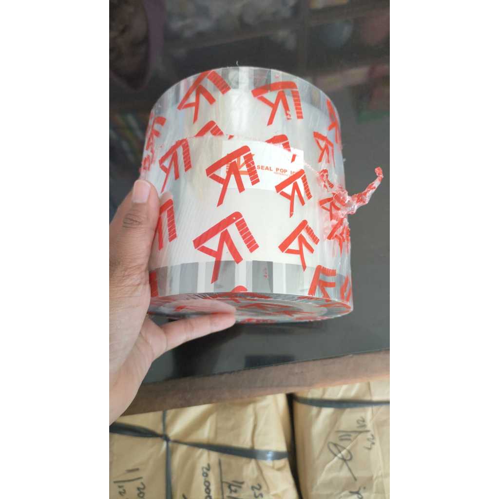 Sealer Cup Polos / Lid Plastik Lid Cup Sealer Putih Bening Isi 1400 LK Seal Pop Ice