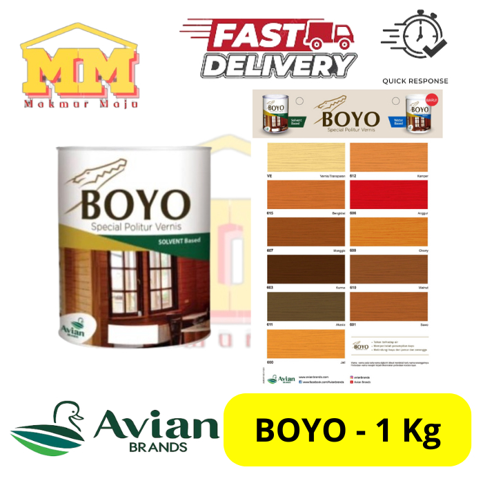 Cat Kayu Politur Vernish BOYO 1kg