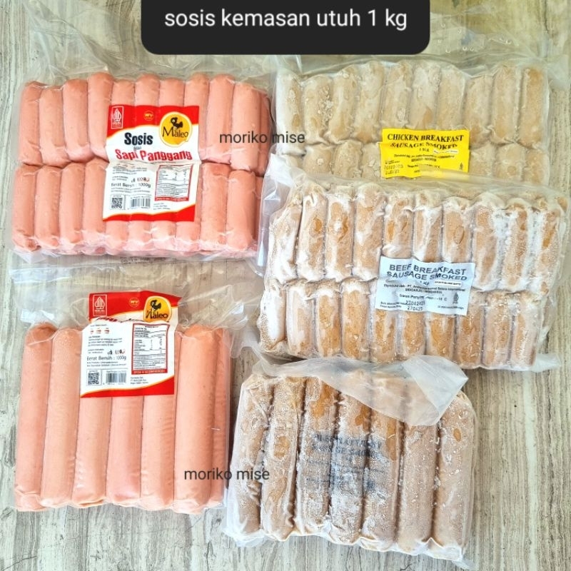 

[ 1 KG ] KANSAS sosis BEEF breakfast sausage CHICKEN BREAKFAST sosis ayam HALAL kansas kanzler / MALEO BEEF BRATWRUST SONIA german bratwrust sausage