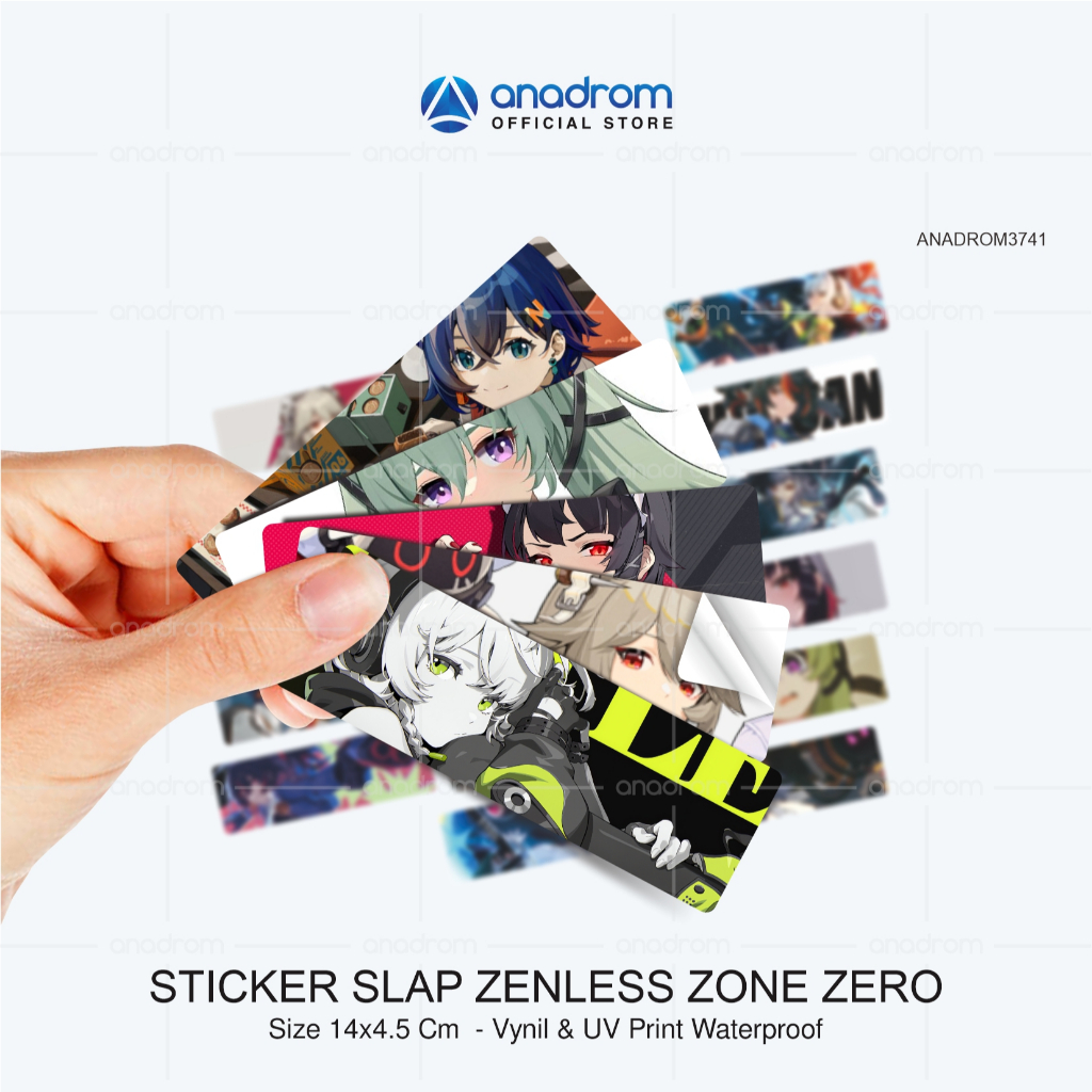 

Stiker Slap Zenless Zone Zero | Stiker Slap Character Zenless Zeone Zero Waterproof | Stiker Slap Anime | Stiker Slap 1 Pack Isi 4 Pcs | Size 14x4.5 Cm | Anadrom 3741