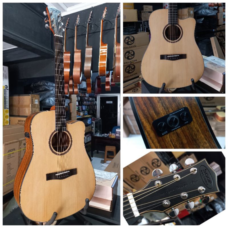 GITAR AKUSTIK ELEKTRIK SQOE SQ 41 B GITAR TRANSKUSTIK SQOE