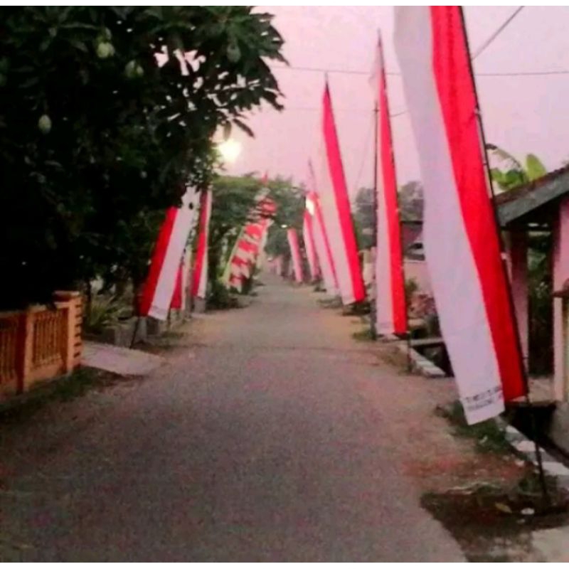 umbul umbul model lurus merah putih panjang 5M