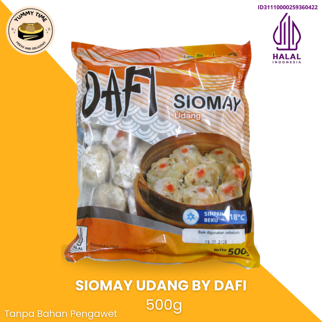 

Siomay Dimsum Udang Ayam Premium Halal Tanpa Pengawet DAFI - 500gr