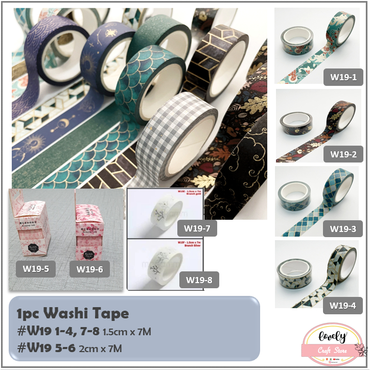 

LovelyCraftStore | W19 Washi Tape ~ 1roll Retro washi tape vintage Masking Tape Selotip kertas isolasi stiker Journal scrapbook diy
