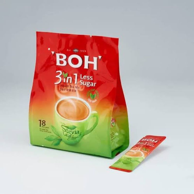 

termurah BOH 3 in 1 Tea Mix Less Sugar 18 Pcs