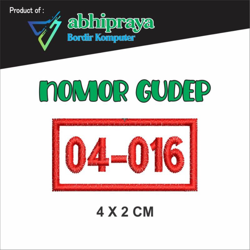 EMBLEM GUDEP PRAMUKA / BORDIR GUDEP / BORDIR NOMOR GUDEP