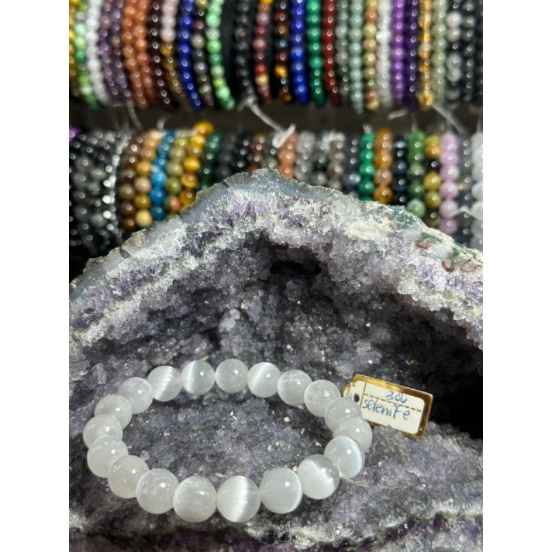 Gelang natural crystal gemstone selenite